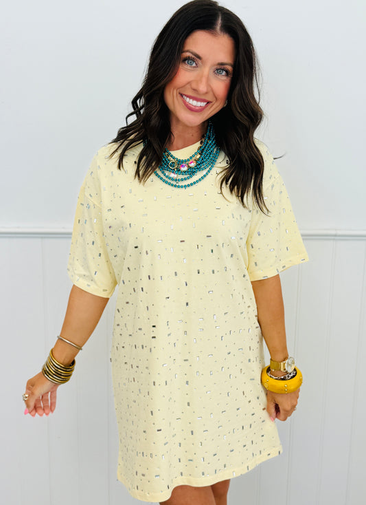 Yellow Multi Rhinestones Top (Reg.)