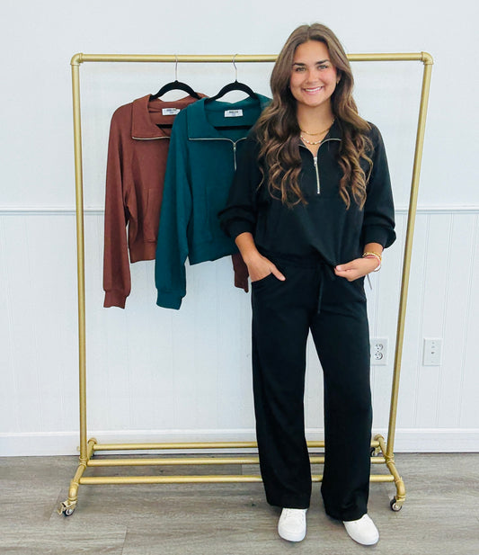 Scuba Modal Half Zip Sweatshirt (Reg.)-3 Colors