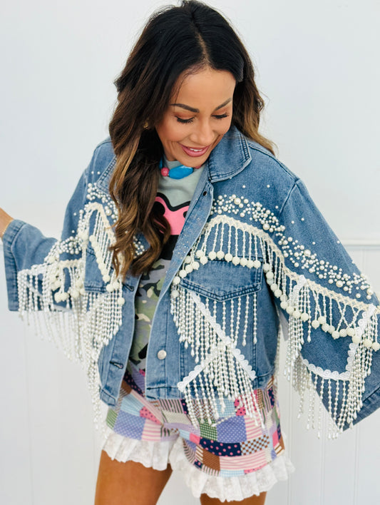 Denim Dancing Pearl Jacket (Reg.)