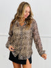 Leopard Shimmy Sequin Long Sleeve Top (Reg. and Plus)