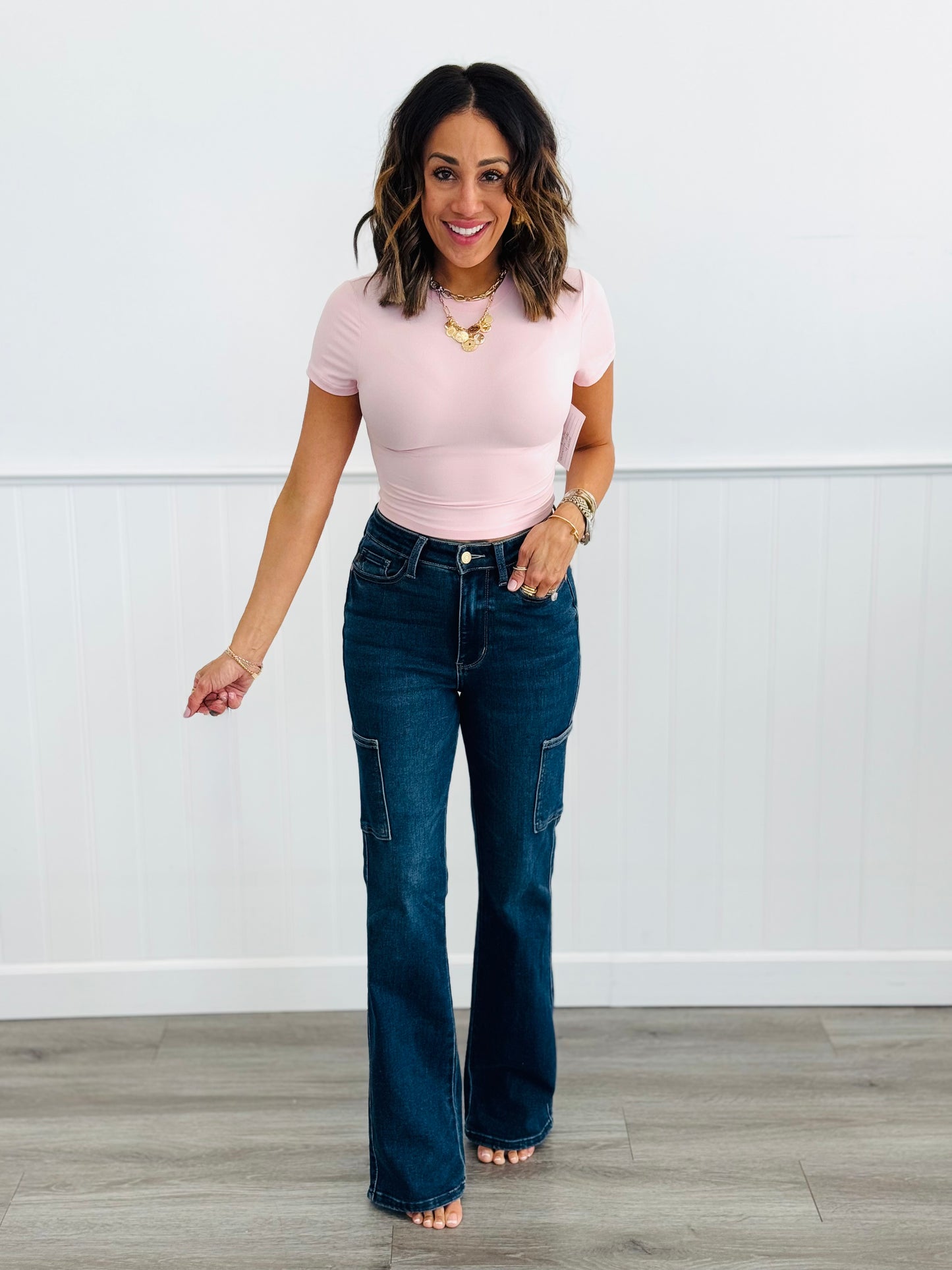 Judy Blue High Waist Cute Cargo Jeans (Reg. and Plus)