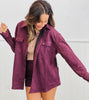 Burgundy Suede Oversized Shacket (Reg.)