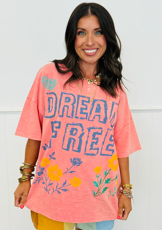 Dream Free Floral Graphic Tee (Reg. and Plus)