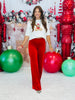 Wide Leg Velvet Pants (Reg.)-2 Colors