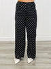 Black Polka Dot Satin Pants (Reg.)