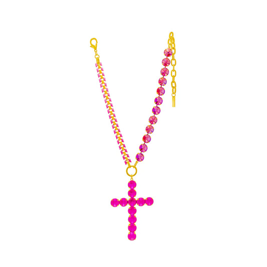 TOVA - Felicity Necklace - Fuschia Matte