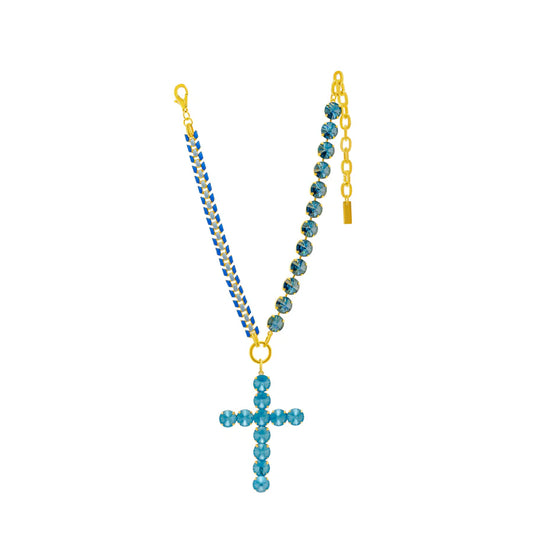 TOVA - Felicity Necklace - Aquamarine Matt