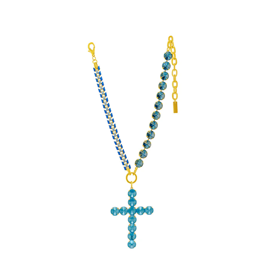 TOVA - Felicity Necklace - Aquamarine Matt