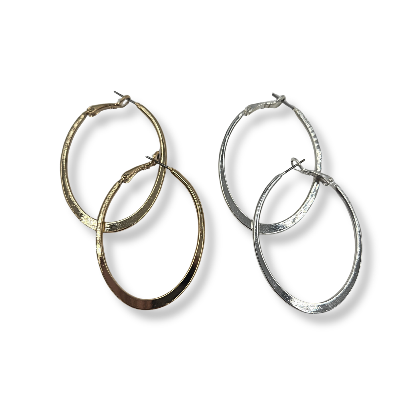 Flat Oval Hoops (2 colors)