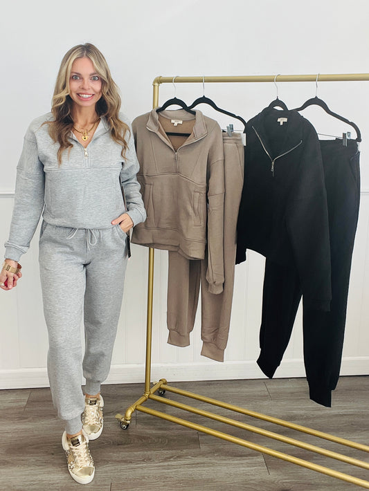 Elastic Waist Jogger Sweat Pants (Reg.)-3 Colors