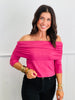 Off Shoulder Ruched Top (Reg.) - 2 Colors
