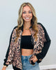 Leopard Relaxed Fit Zip Up Shacket (Reg. and Plus)