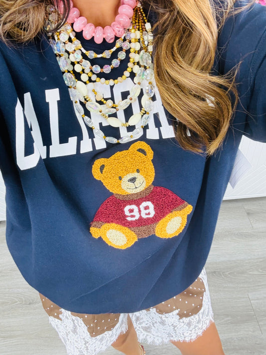 Deep Navy California Bear Graphic Sweatshirt (Reg.)