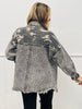 Camo Denim Button Down Shacket (Reg.)