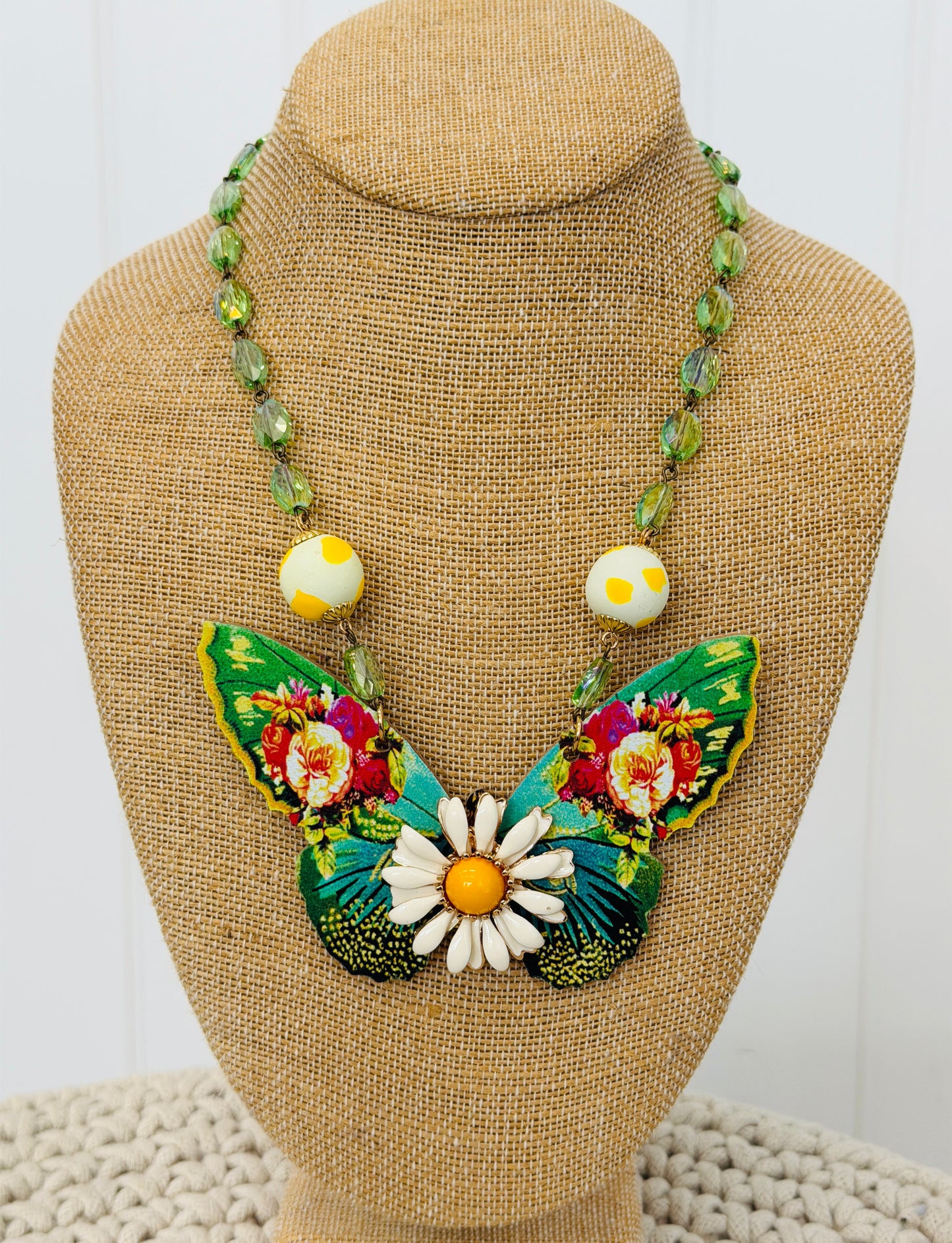 Gypsy South - Green Garden Butterfly Necklace