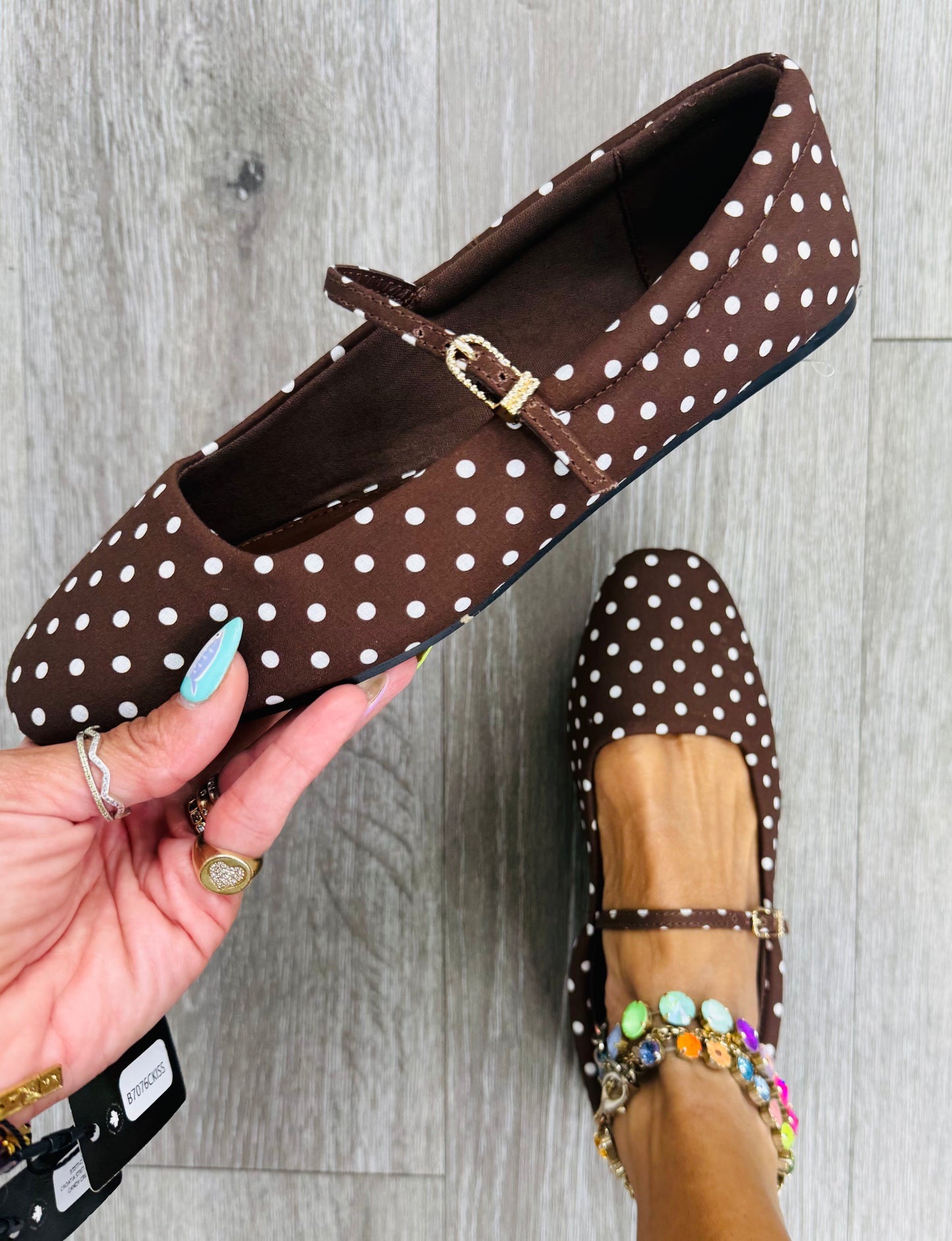Brown Polka Dot Graceful Moments Flats