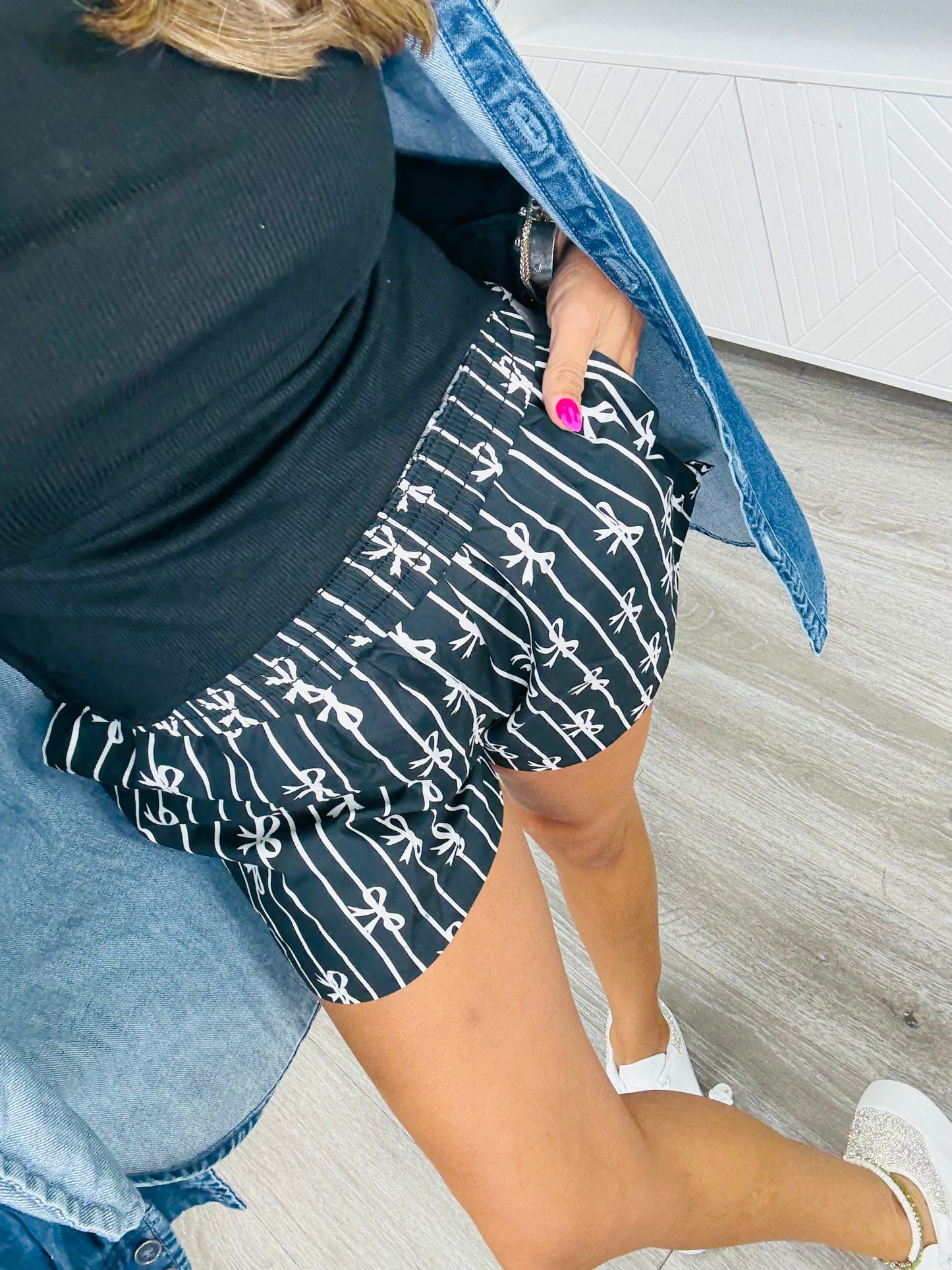 Black Bows & Goals Boxer Shorts (Reg & Plus)