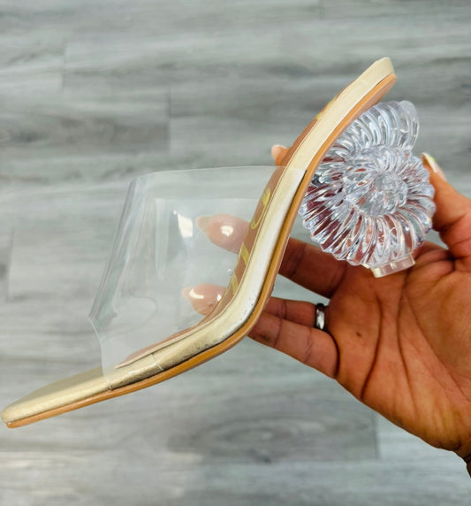 Sea You Later Gold Seashell Heel