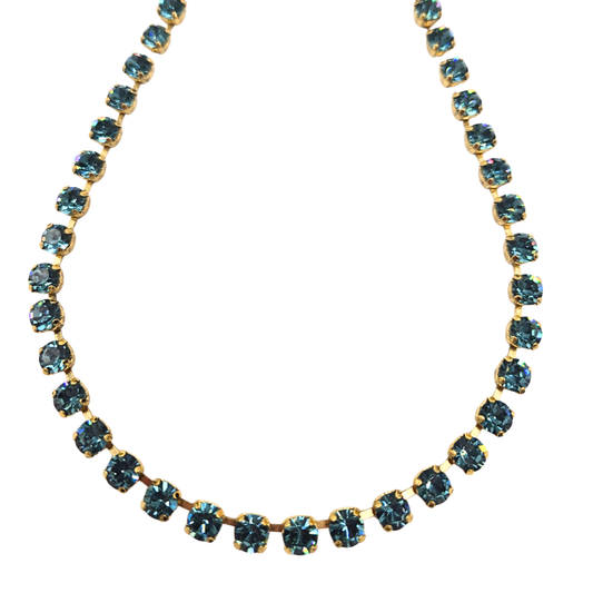 TOVA - The Sarina Necklace in Aquamarine Glimmer