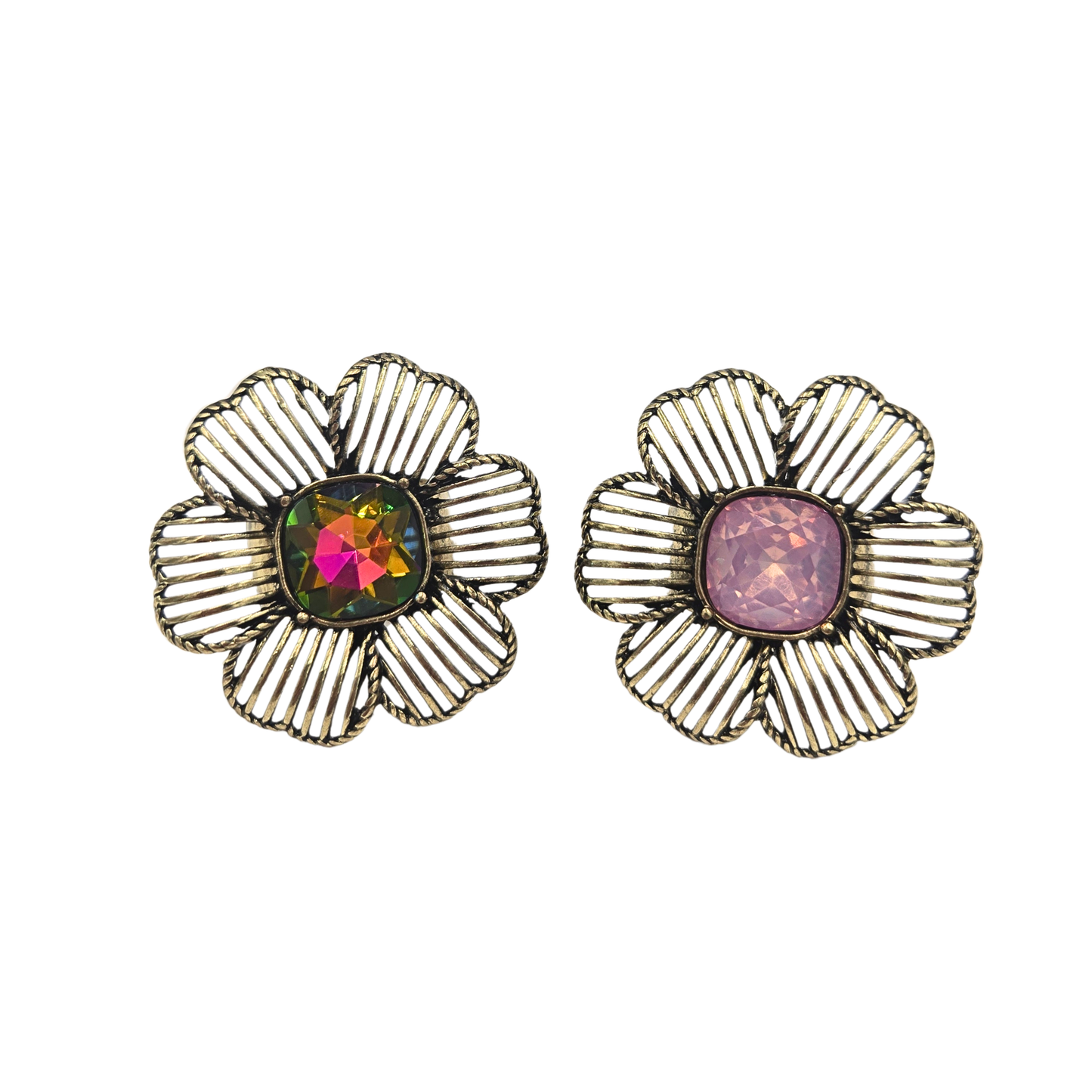 Antique Gold Flower Rings (2 colors)