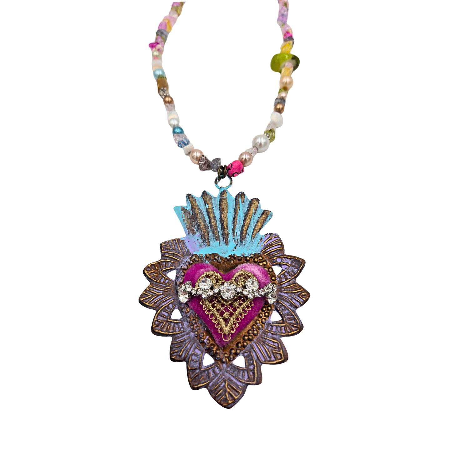 Gypsy South - Sacred Heart Pendant Necklace