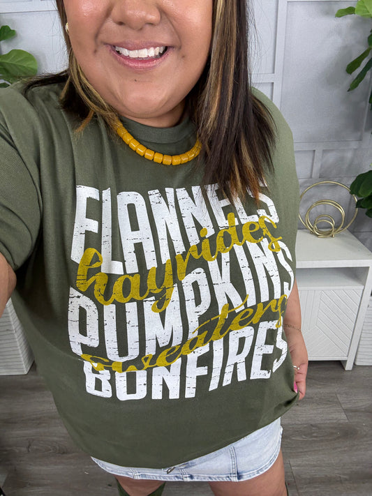 Flannels. Hayrides, Pumpkins...Graphic Tee (Reg. and Plus)