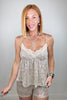 Champagne Sequined Babydoll Cami Top (Reg.)