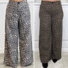 Leopard Wide Leg Pants (Reg. and Plus) - 2 Colors