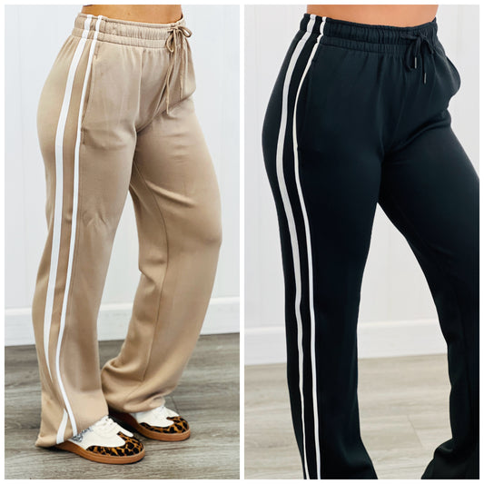 Black Side Stripe Pocket Pants (Reg.) - 2 Colors