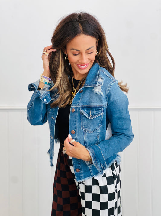 Risen Super Soft Distressed Vintage Jacket (Reg & Plus)