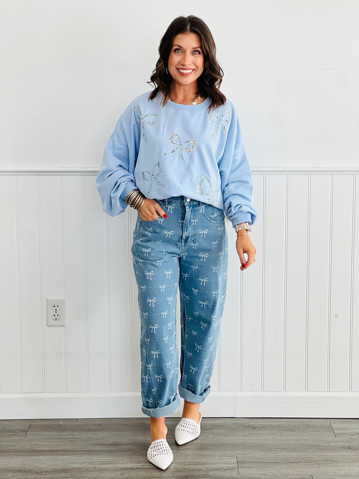 Lt Blue Better In Bows Barrel Pants (Reg.)