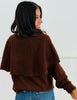 Mocha Poncho Detail Sweater Top (Reg. and Plus)