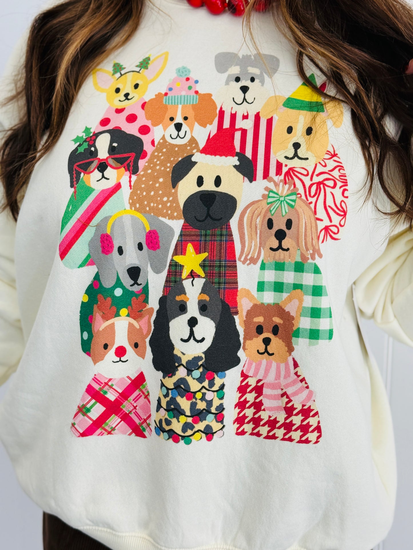 Festive Sweater Pups Sweatshirt (Reg. and Plus)