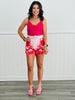 Pink Floral Belted Shorts (Reg)