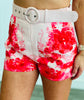 Pink Floral Belted Shorts (Reg)