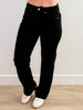 Judy Blue Tummy Control Black Classic Straight Jeans (Reg. and Plus)