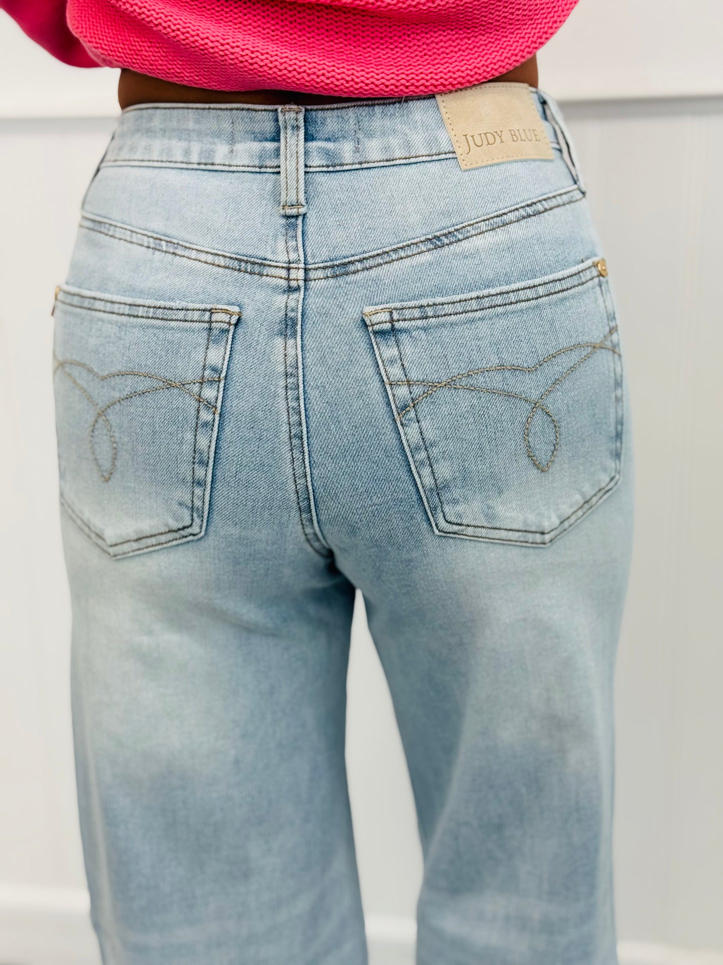 Judy Blue Star-Crossed Sally Wide Leg Jeans (Reg. and Plus)
