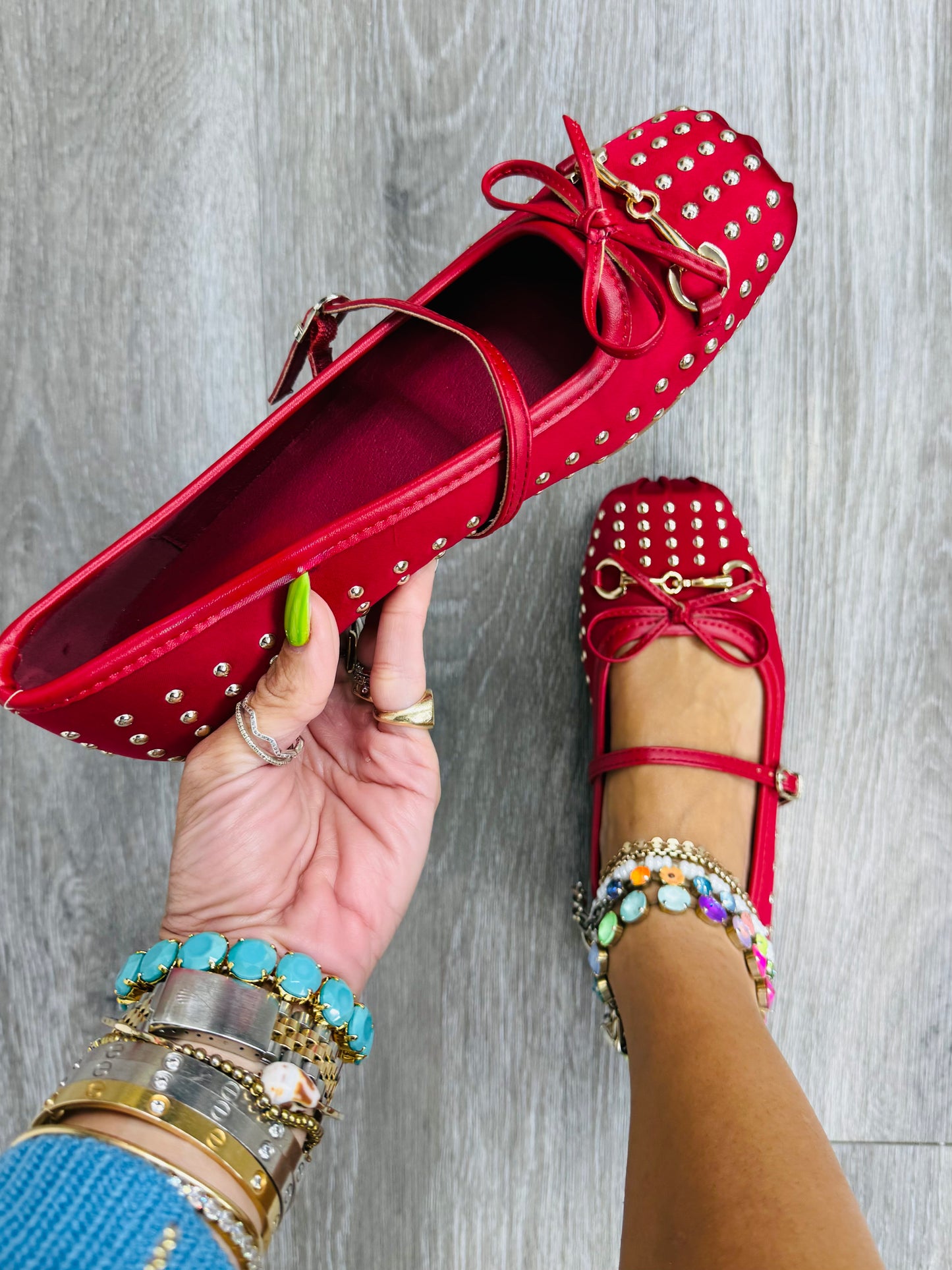 Wine Rebel Romance Mary Jane Flats