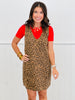 Leopard Denim Mini Dress (Reg.)