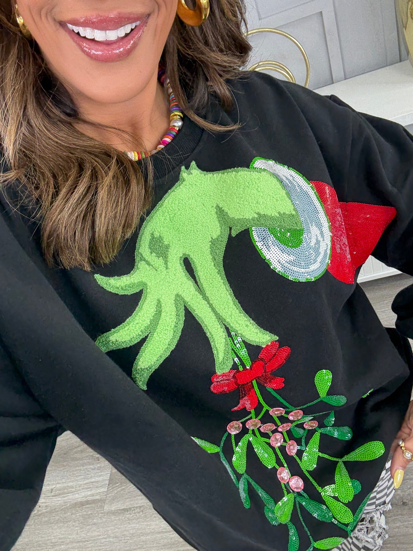 Queen of Sparkles WR Exclusive Green Hand Sweatshirt