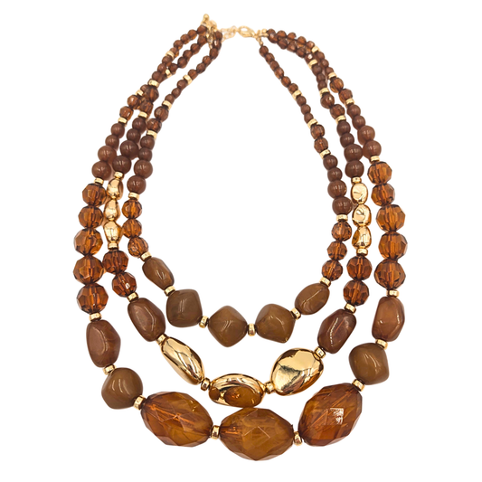 Amber Vibes Beaded Necklace