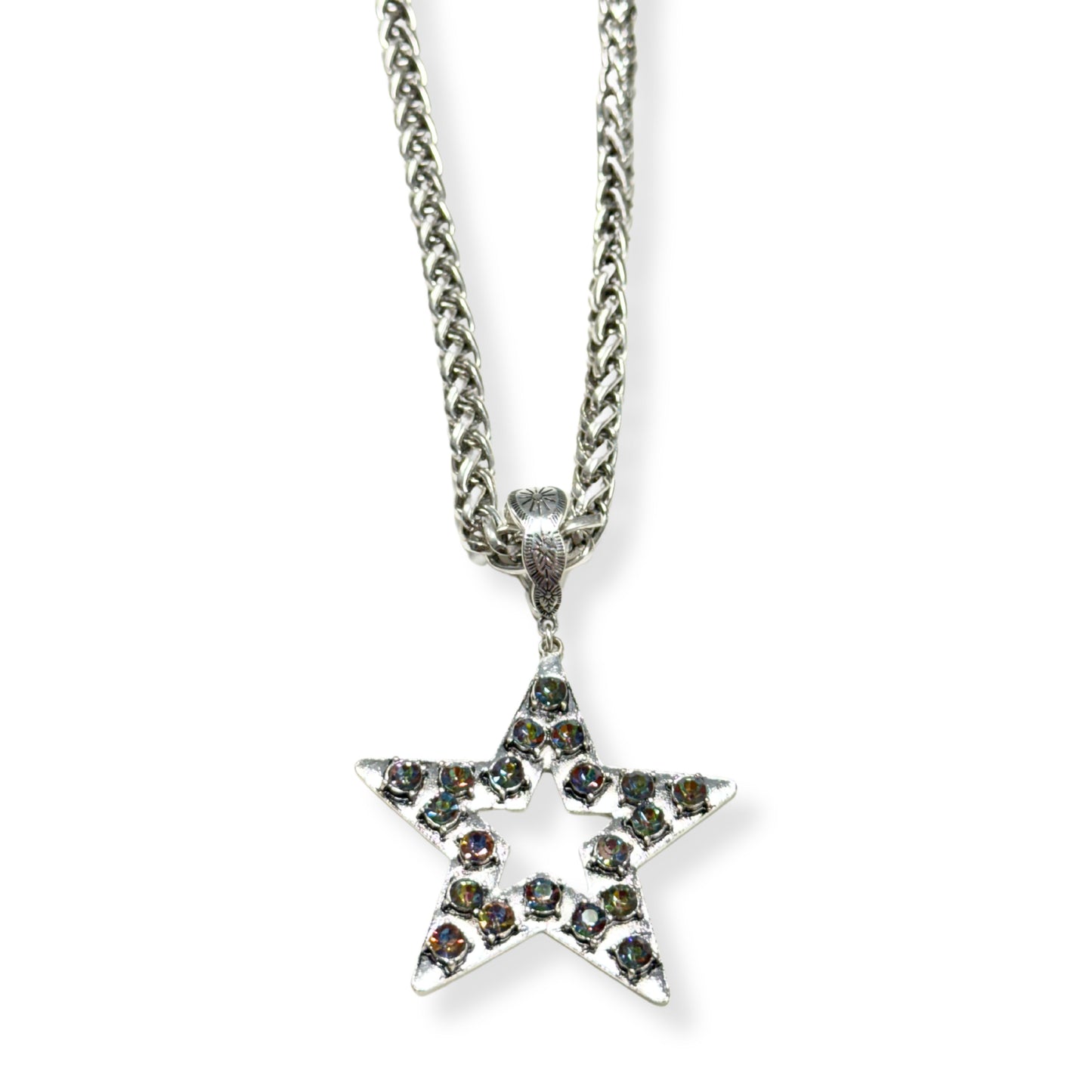 Dark AB Crystal Superstar Necklace