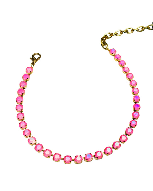 TOVA - The Oakland Necklace - Poppy Ultra Pink Frost