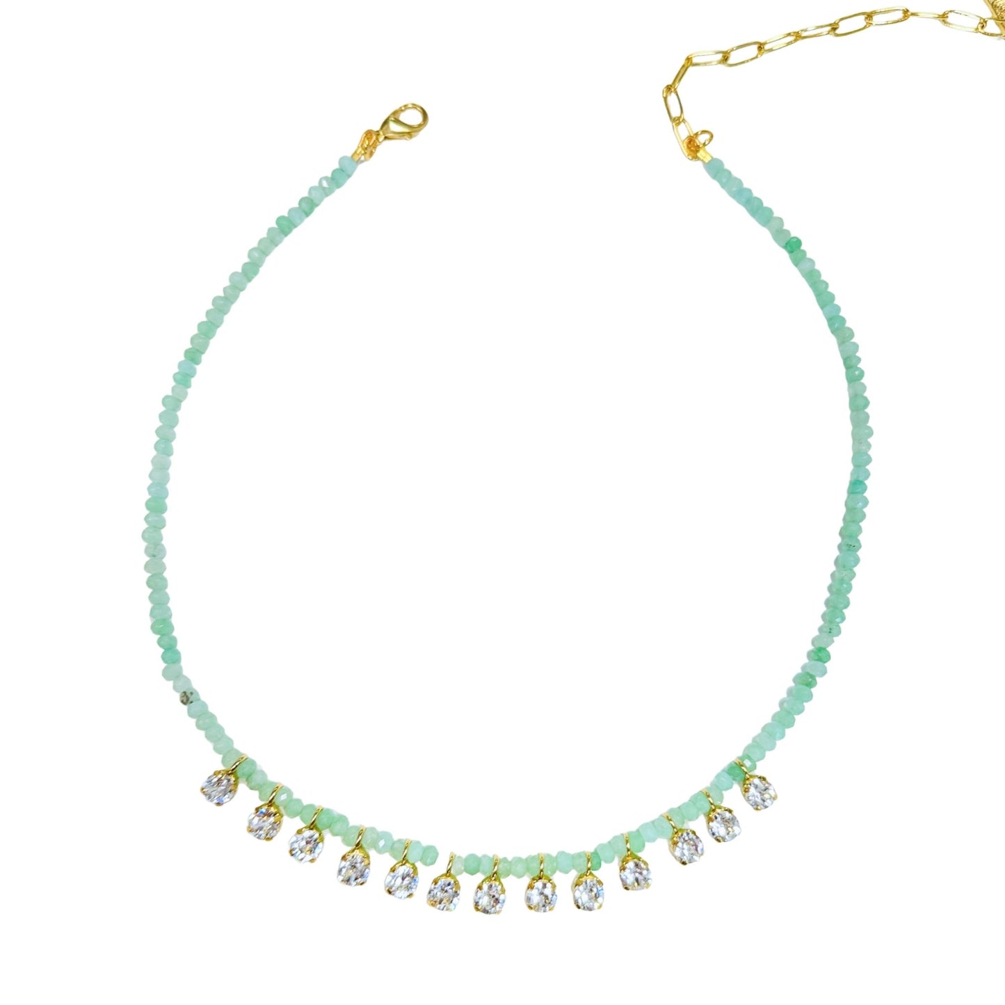 TOVA - The Peggy Necklace in Fairy Mint