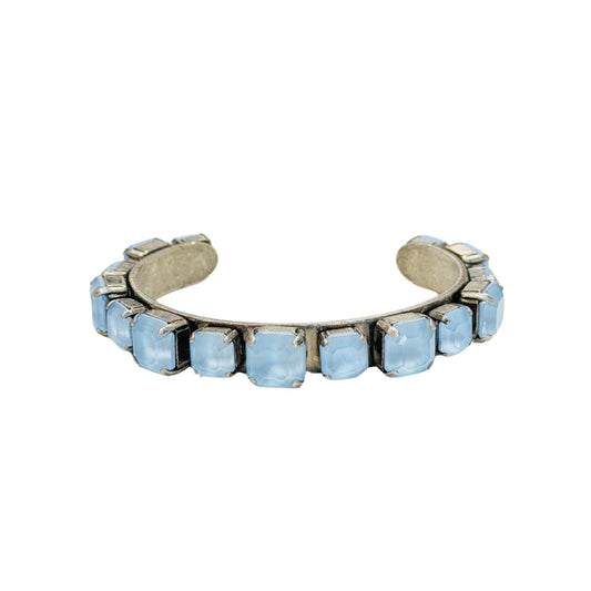 TOVA - The Jadia Cuff in Antique Silver Baby Blue