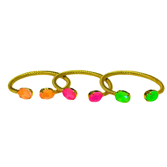 TOVA - Charlotte Cuff in Oval in Electrics (3 colors)