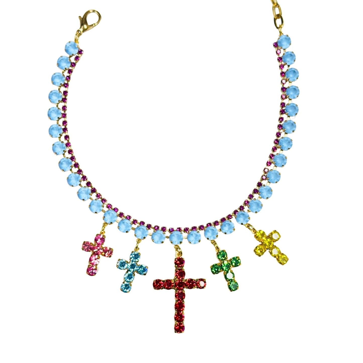 TOVA - The Cassidy Necklace in Rainbow