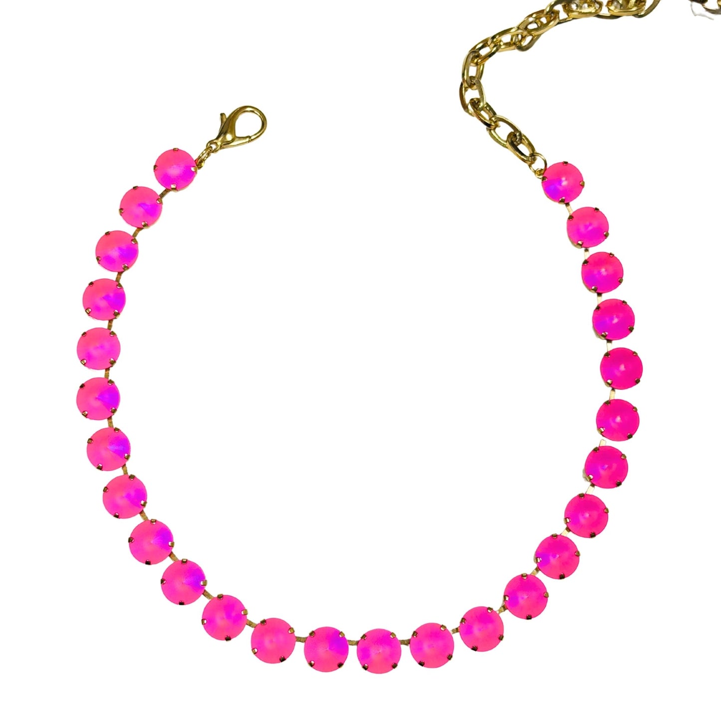 TOVA - The Sofia Necklace - Poppy Ultra Pink Frost