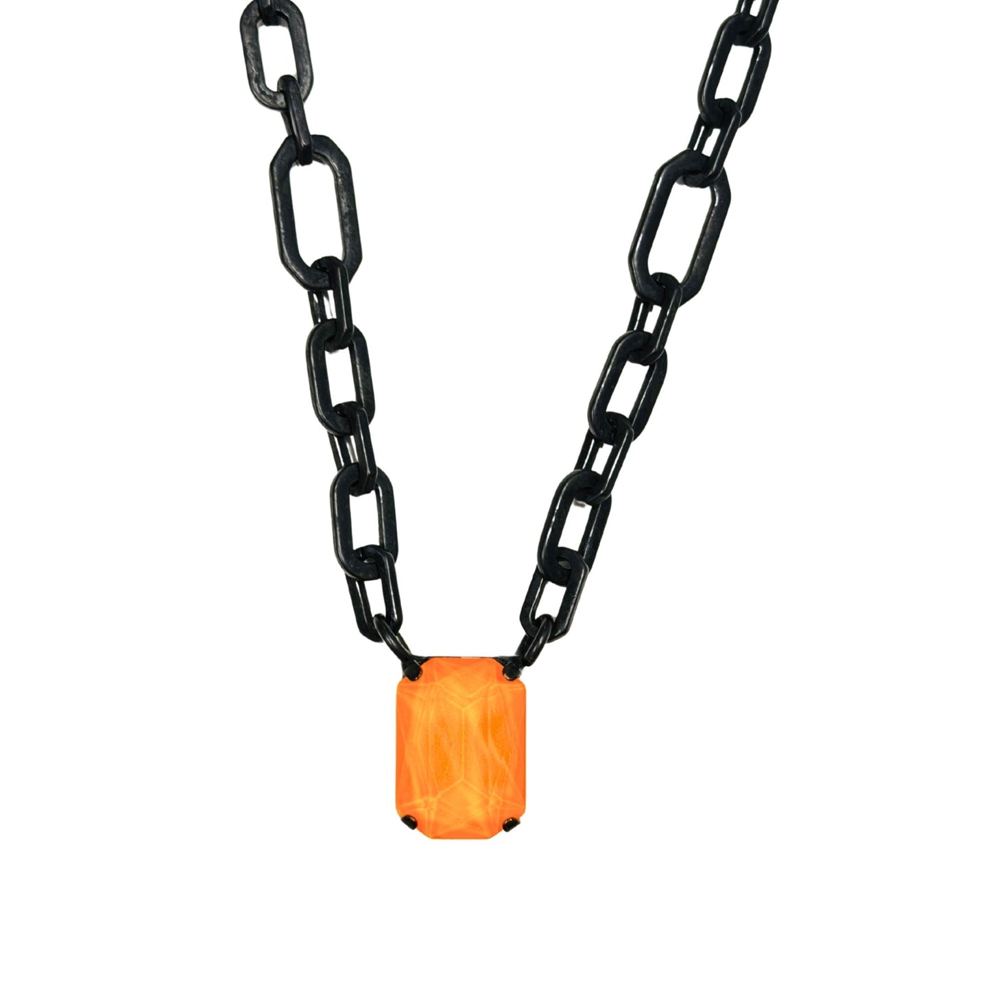 TOVA - The Dereka Necklace in Smutt Electric Orange