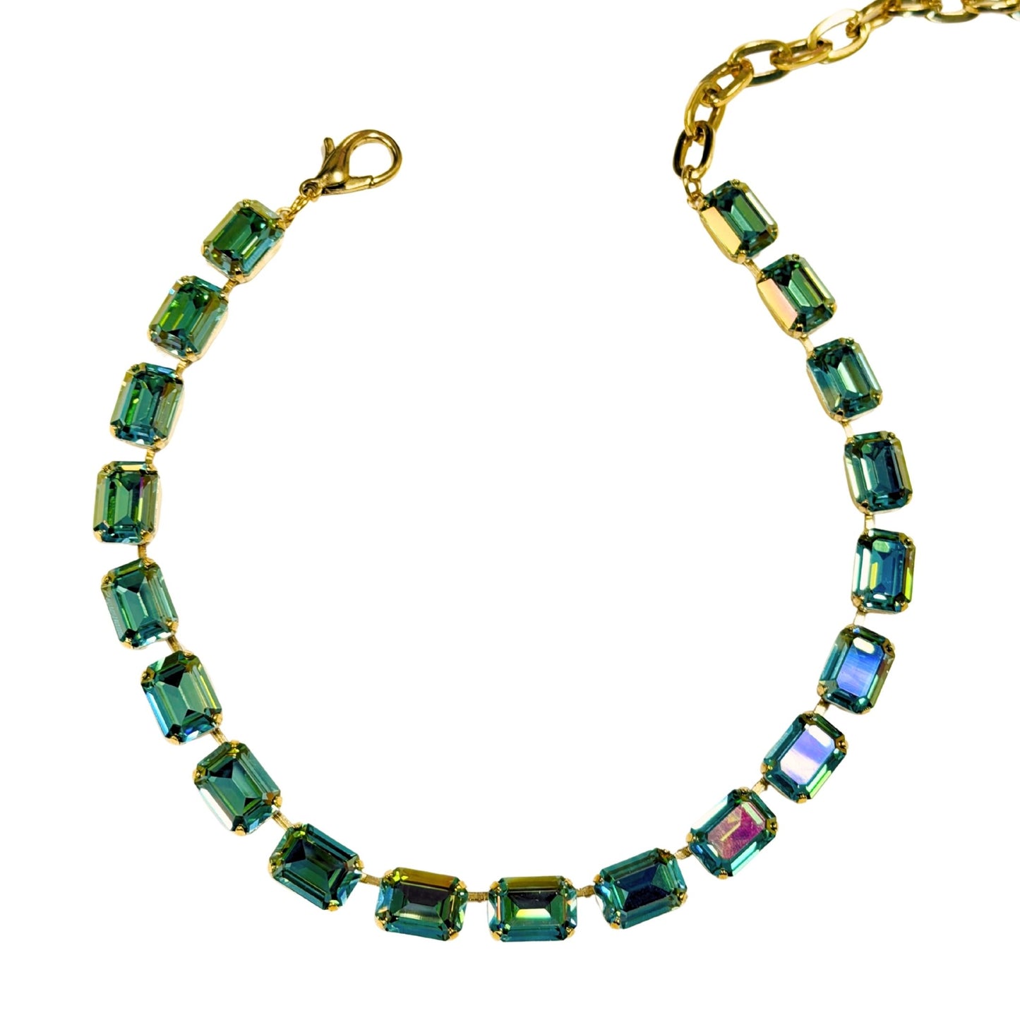 TOVA -The Jabari Necklace in Aqua Lemon